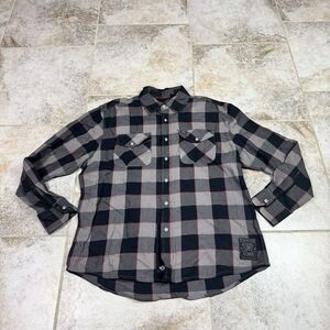 Enyce Shirt Mens 2XL Plaid Button Down Long Sleeve Y2K Streetwear Casual
